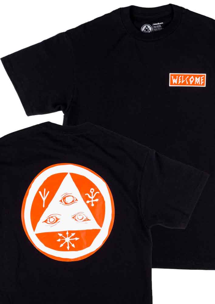 Welcome Talisman Premium T-Shirt Black Orange White  Welcome   