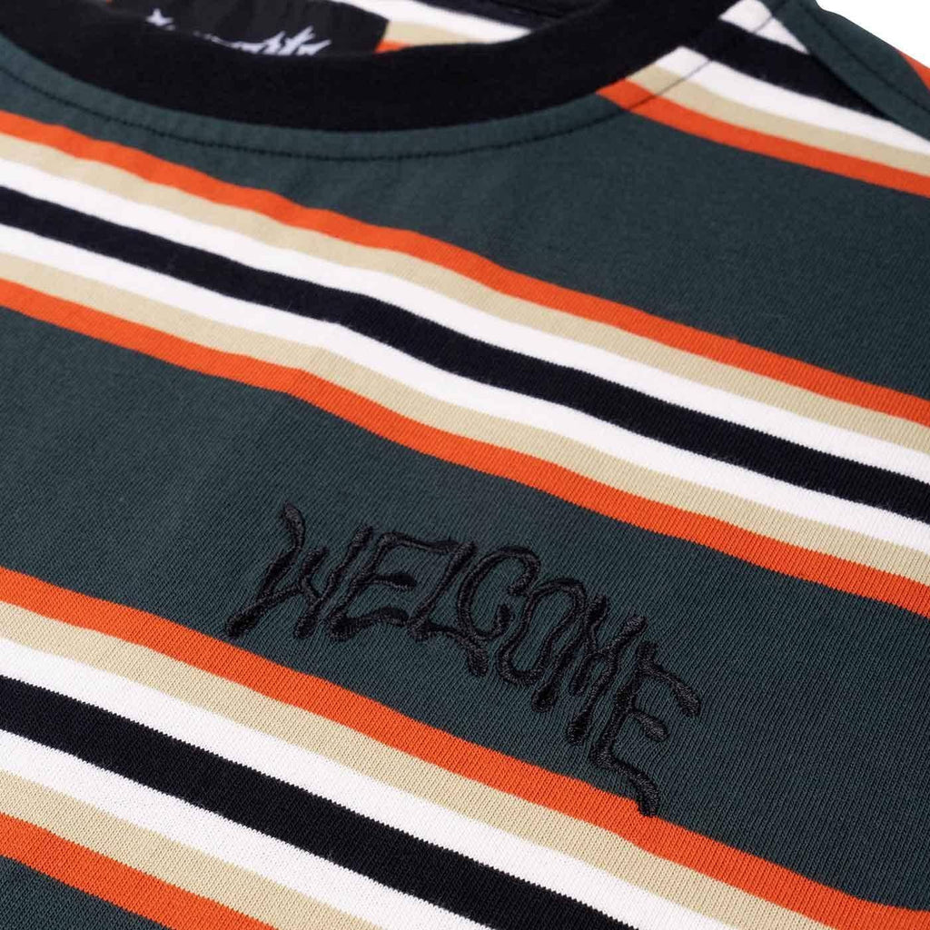 Welcome Thelema Yarn Dyed Striped T-Shirt Spruce  Welcome   