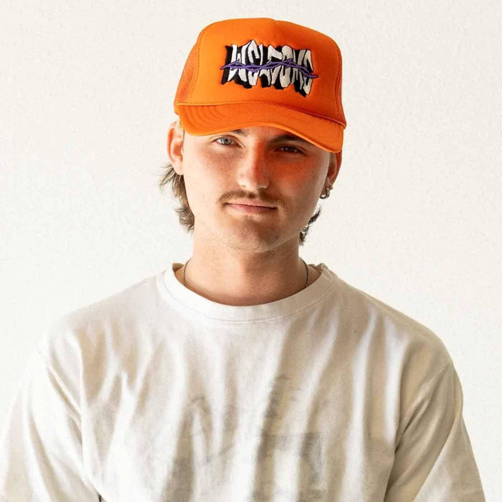 Welcome Thorns Trucker Cap Orange  Welcome   