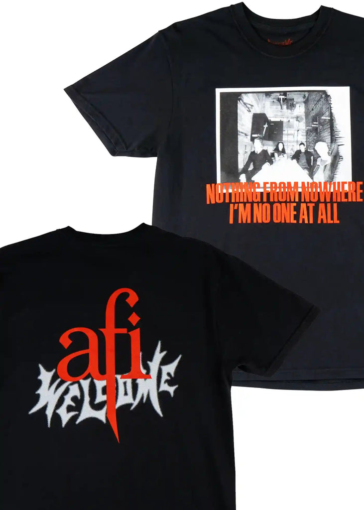 Welcome X AFI Sing The Sorrow Nowhere T-Shirt Black Handelsware Welcome   
