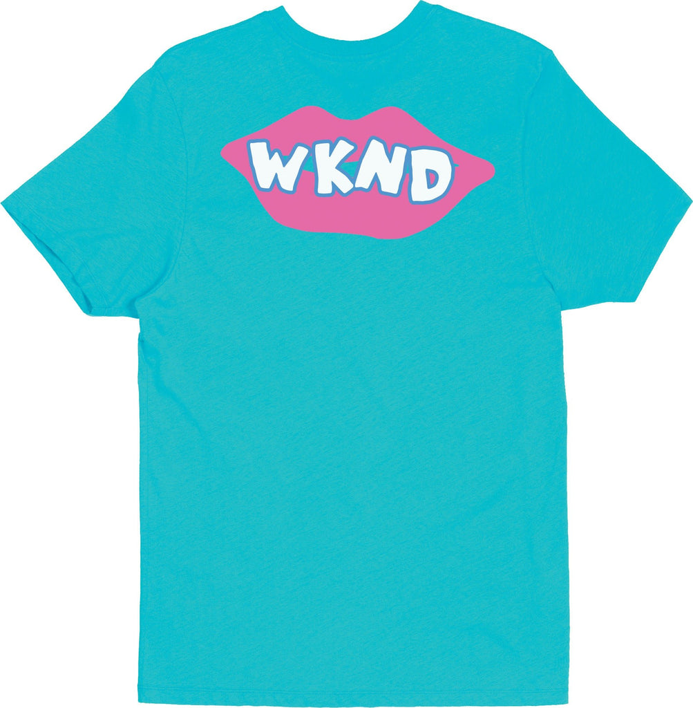 WKND Lips Are Sealed Tee Tahiti Blue  WKND   