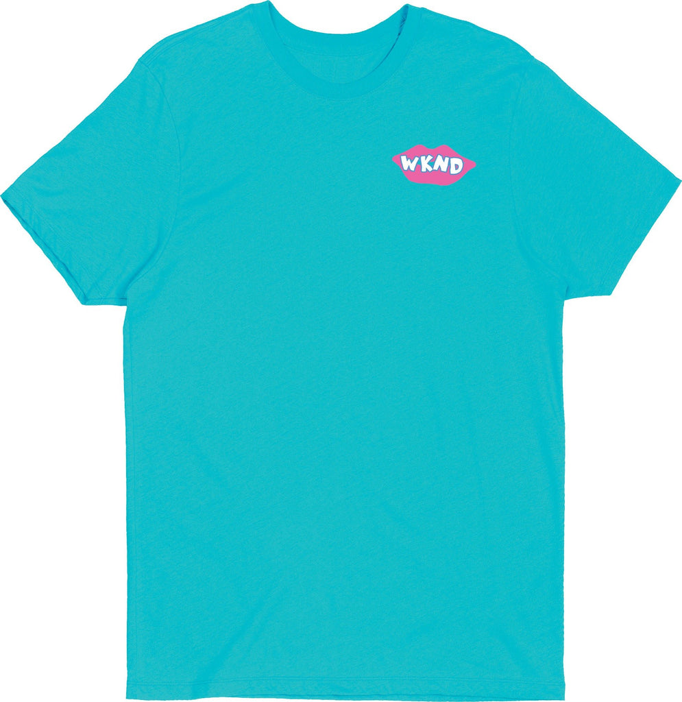 WKND Lips Are Sealed Tee Tahiti Blue  WKND   