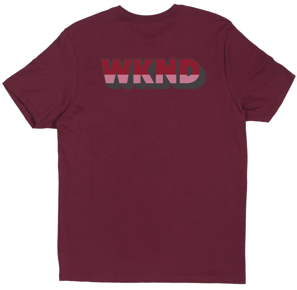 WKND Persuasion Tee Maroon  WKND   