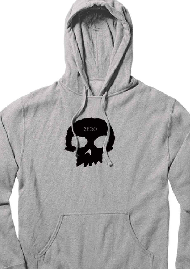 Zero Single Skull Hooded Sweatshirt Grey  Zero   