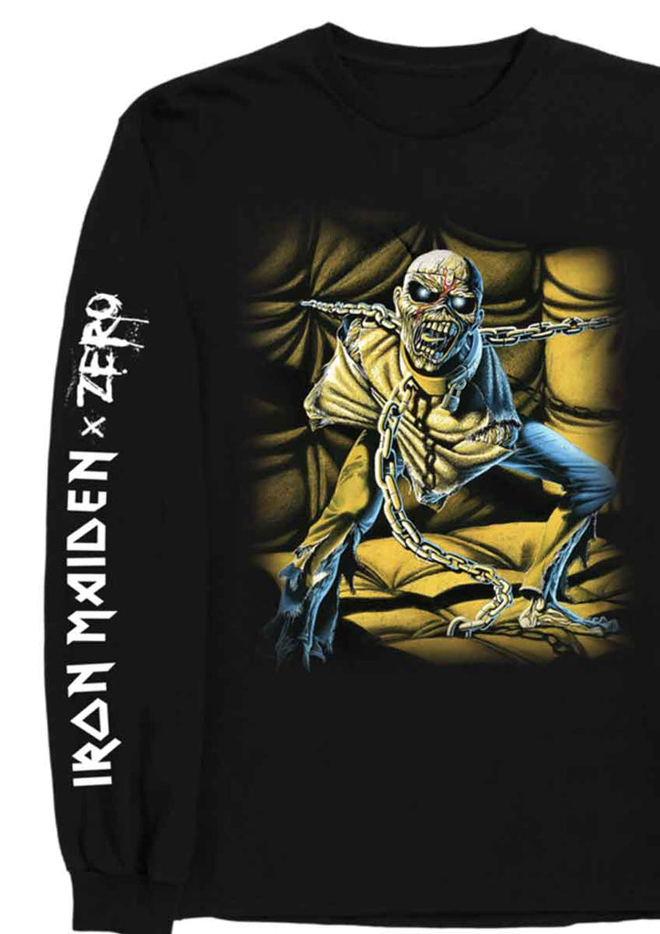 Zero X Iron Maiden Piece Of Mind Longsleeve T-Shirt Black  Zero   